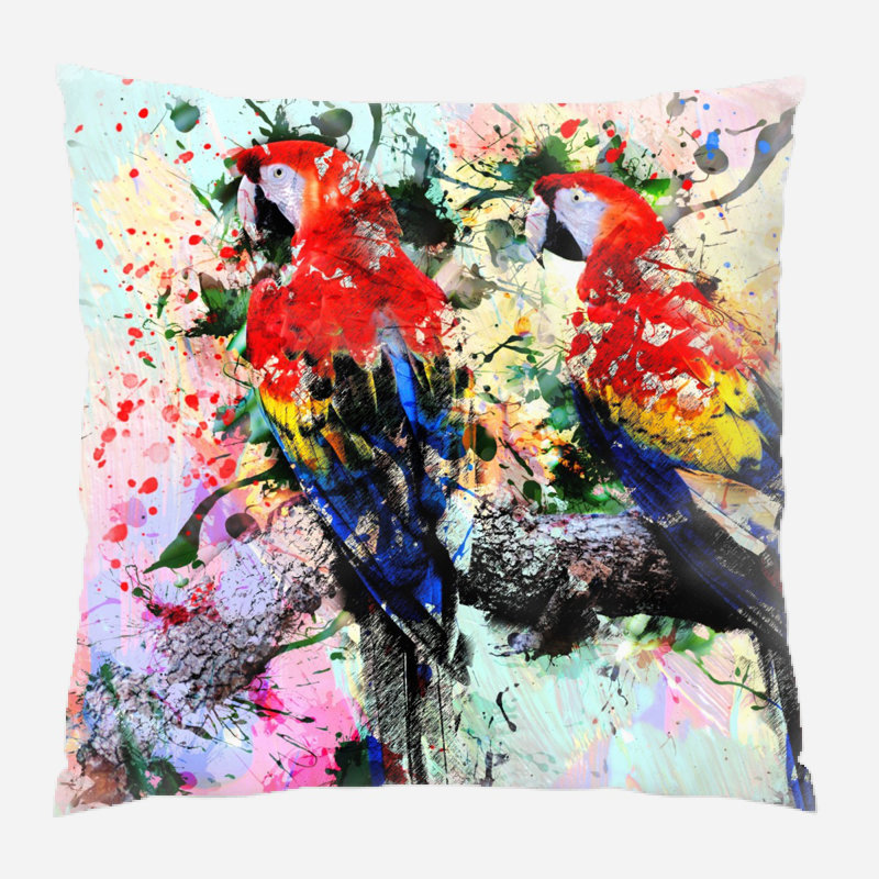 Coussin oiseau Nico, Microsuède, Intérieur