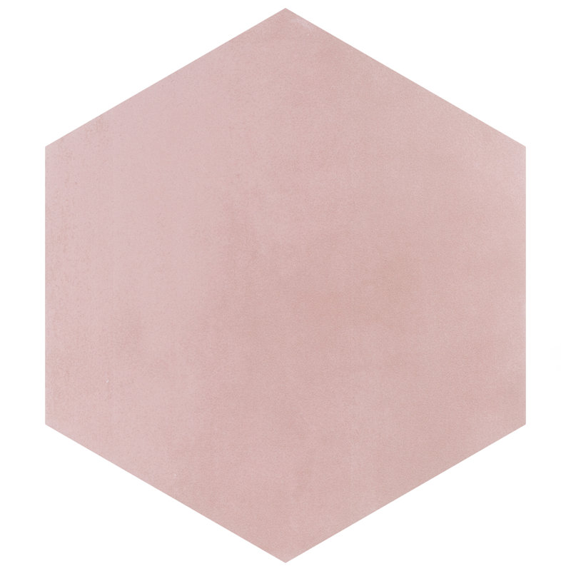 Horizon 7-3/4" x 9" Porcelain Wall & Floor Tile, Rosa