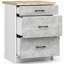 Oliwia kitchen base cabinet in white and stone gray