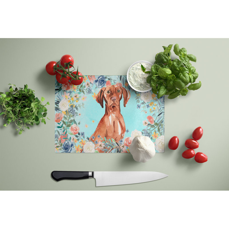 Newfoundland Glass Cutting Board Large-bo2, Vizsla