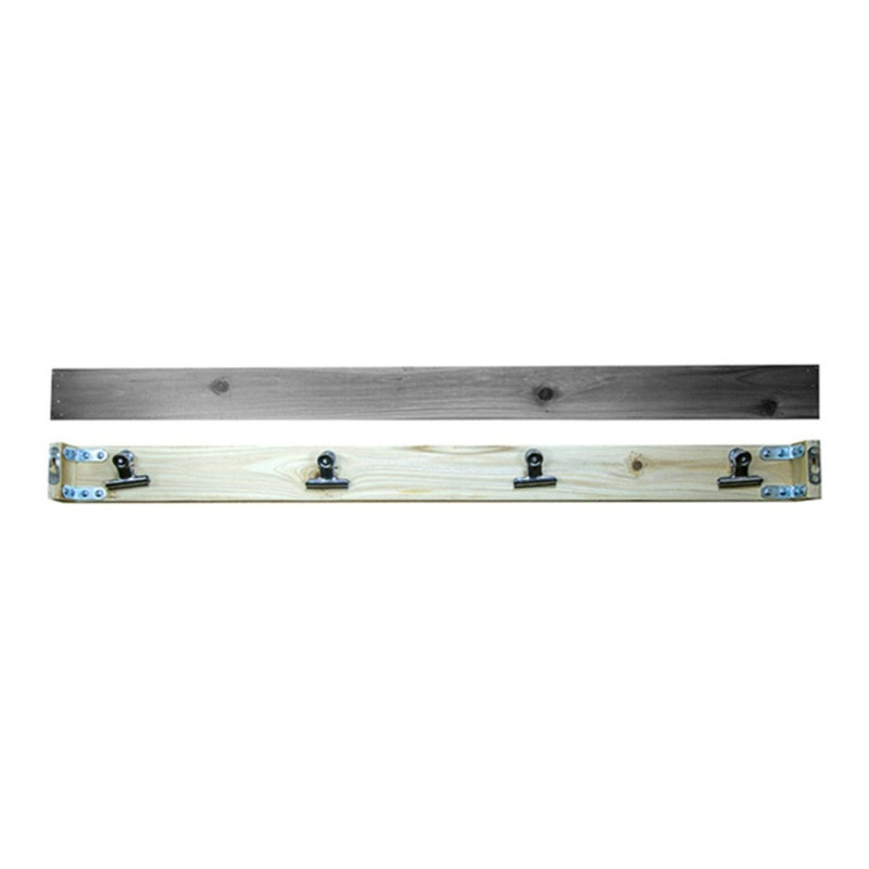 Ensemble de 2 porte-couvertures décoratifs manuels 12 "en bois gris