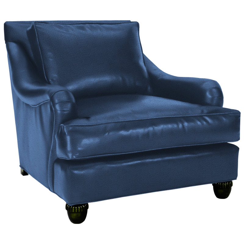 Armchair, Bella Black Performance Velvet, Brushy Bayou