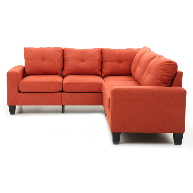 Canapé modulaire pour salon Furniture, Mélange de lin orange