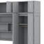 Lit escamotable mural avec armoire supérieure, tablettes et garde-robe, lit pliable peu encombrant-2111323291