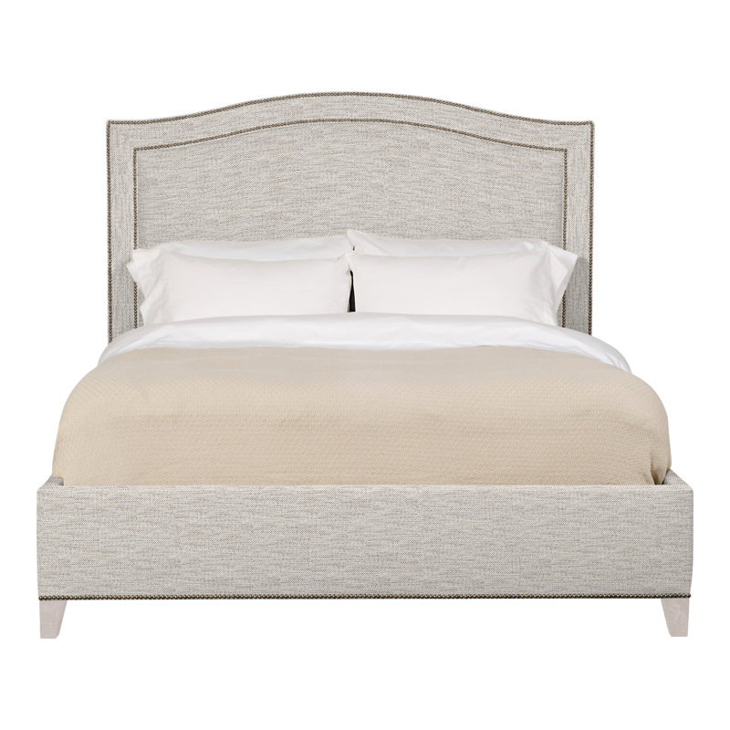 Caroline/Casey Upholstered Standard Bed, Dove Gray, Impala Linen, Queen