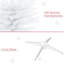 Arbre de Noël artificiel blanc 6 pi, mince avec 390 branches, support en plastique, blanc antidéflagrant 6 pi, ignifuge, facile à assembler