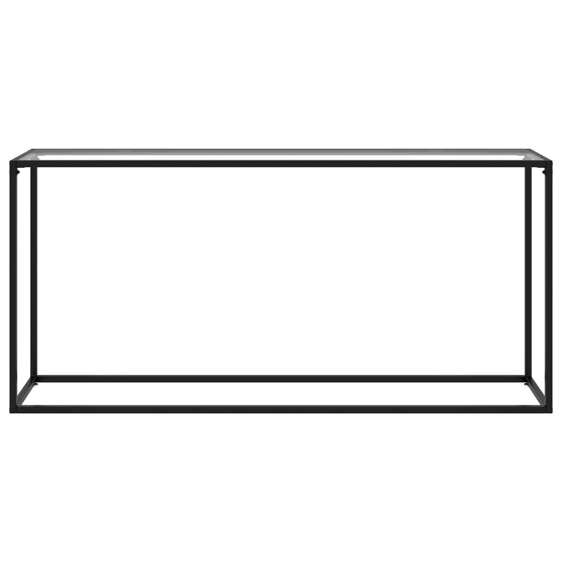 Eunita Glass Top Console Table, 75 H x 100 W x 35 D cm, Transparent