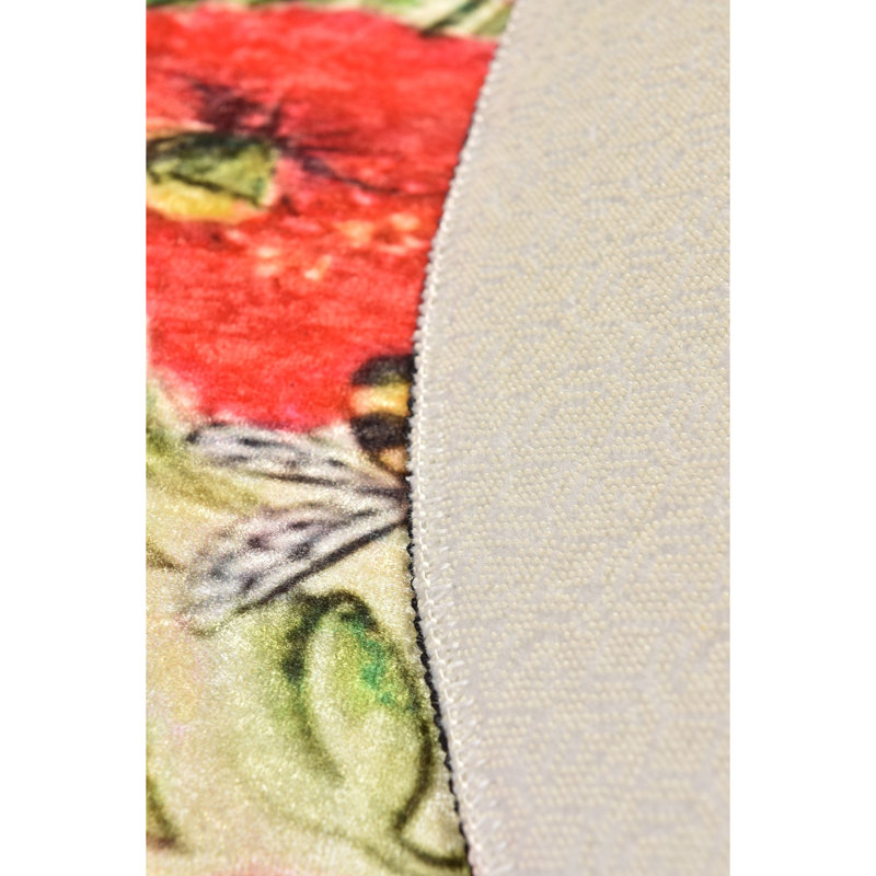 Antibacterial Non-Slip Bathmat, 39.4 Inches Diameter, 100% Polyester, 0.4 Inch Pile Height, 700 g/m² | Machine Washable, Easy Care | Ideal for Bathroom, Shower, and Spa Use, Soft and Durable Design