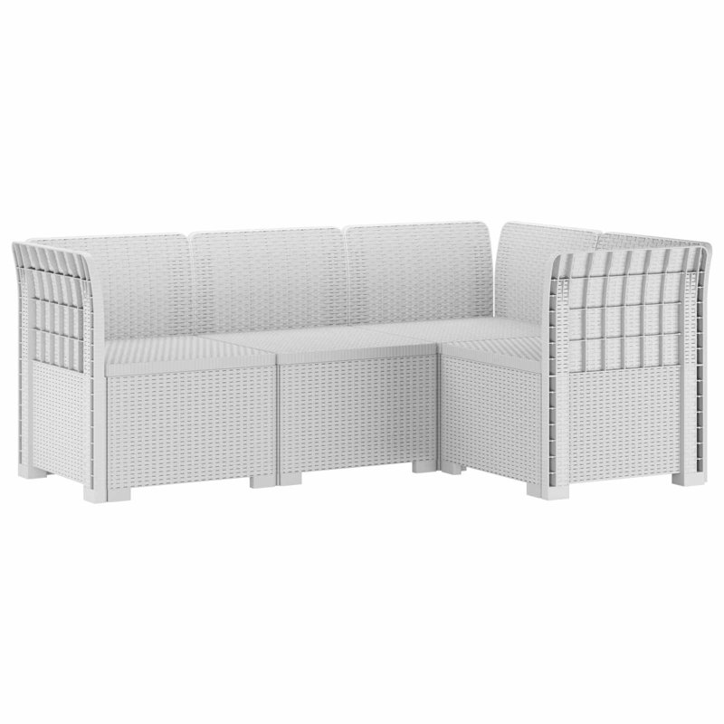 62 cm W Patio Sofa, White