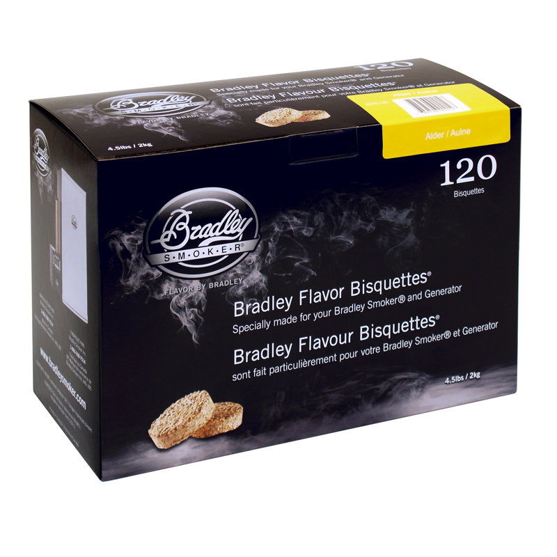Bradley Smoker Bisquette, Alder, 120 pack