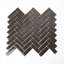 11"X 12.6" Herringbone Polished Glass Mosaic Tile-61266929