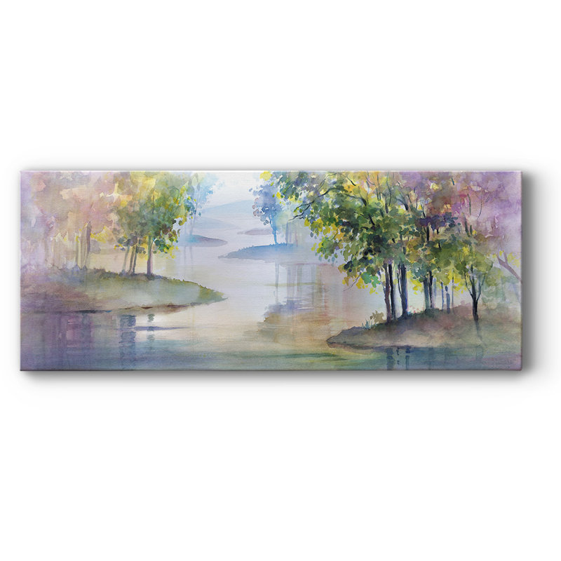 Méandre lac II sur toile, H 12 po x l 30 po x P 1,5 po