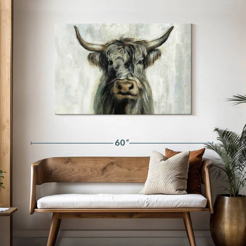 Brampt Highland Cow Horizontal, 30" H x 45" W