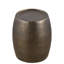 Table d'appoint en aluminium de 18 po de largeur avec une hauteur de 21 po et une surface dorée antique martelée à la main, option de décoration polyvalente-251663949