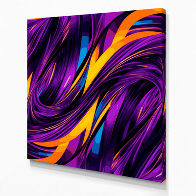 Op Art 50 Purple Canvas Wall Art