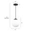 Luminaire sphère suspendu 1 lumières simple Cournoyer-1625067516-1625067457