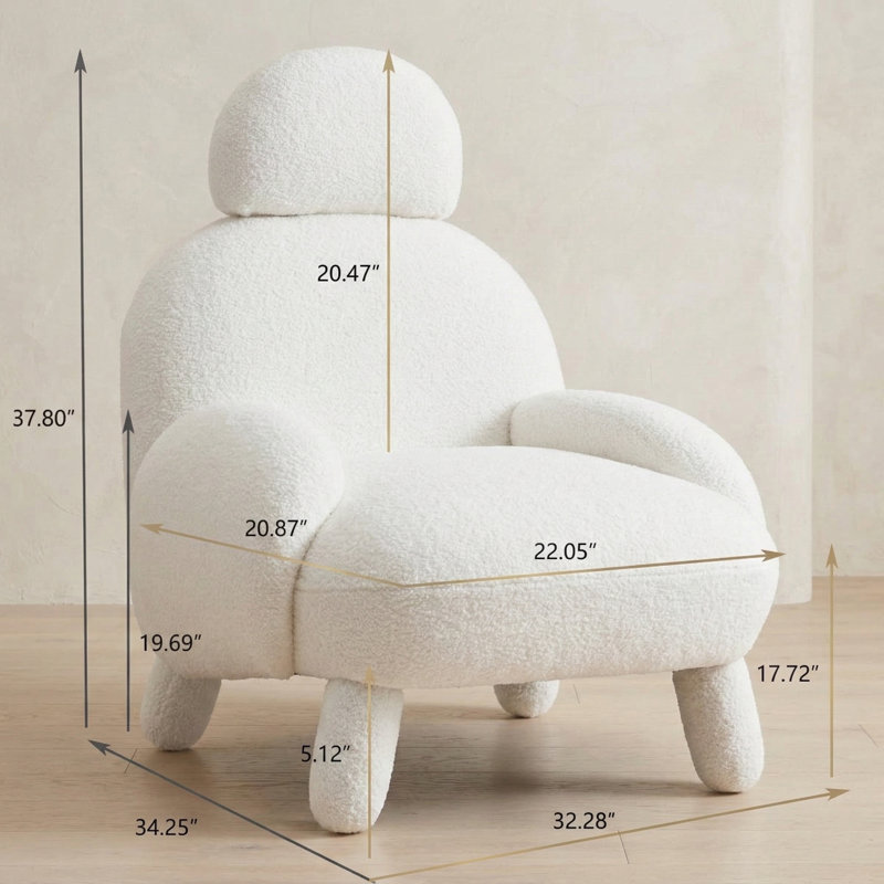 Modern Style Wing-Shaped Decorative Chairs, Gray