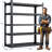 72"H  5 Tier Metal Shelves For Storage Garage Shelving 2000LBS Heavy Duty Storage Shelves Adjustable Garage Shelf Industrial Shelving Unit Storage Utility Rack-1953202813