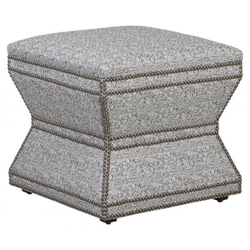 Anniston Square Ottoman, Putty (3152 65), Almond Buff, Aged Bronze
