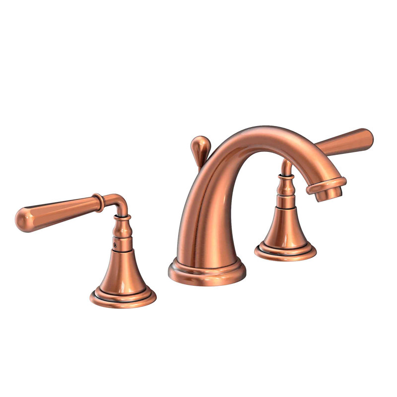 Bevelle Widespread Bathroom Faucet with Drain Assembly, Antique Copper