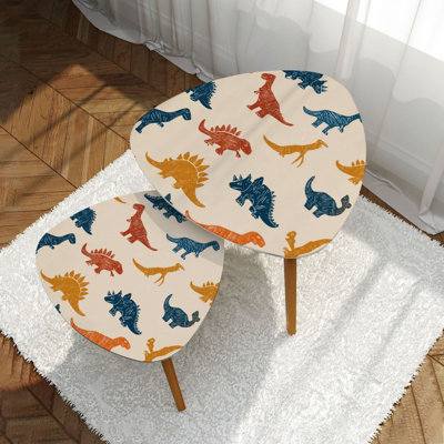 Ensemble de 2 tables basses gigognes Triangle