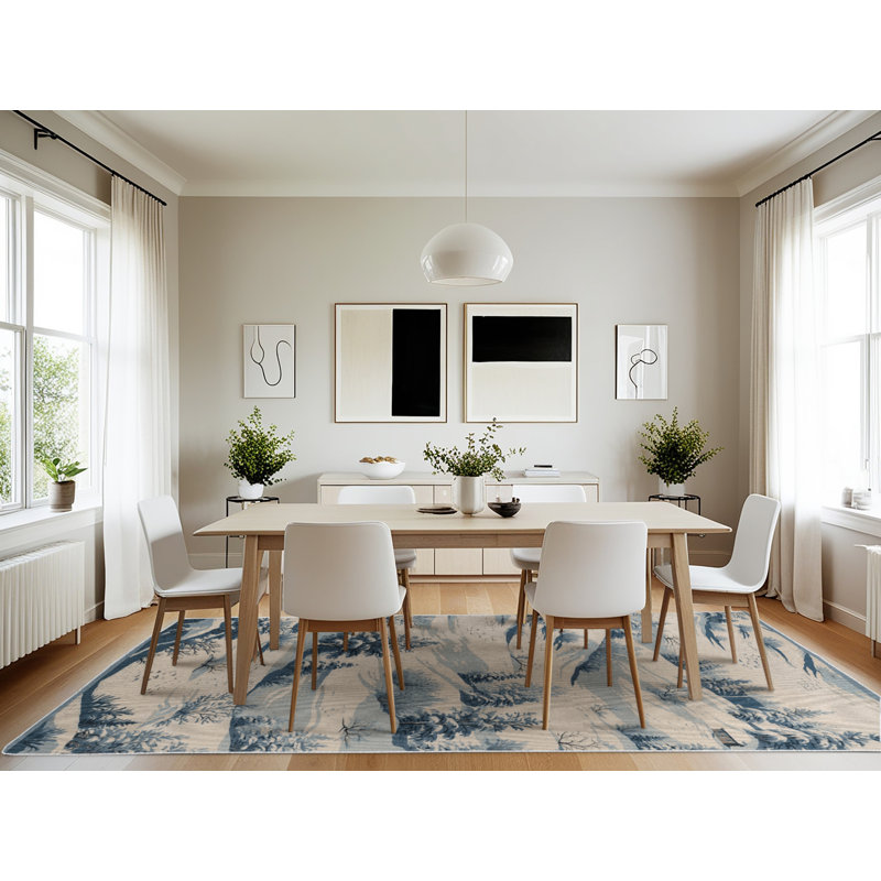 Tapis beige français lavable à la machine, Rectangle 7 pi x 10 pi