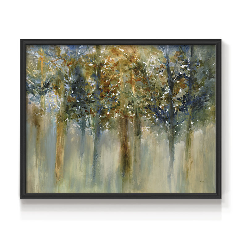 «Rustic Leaves II», reproduction encadrée, H 8 po x l 10 po, Noir, noir, noir, noir