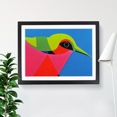Edgy Abstract Hummingbird - Single Picture Frame Print