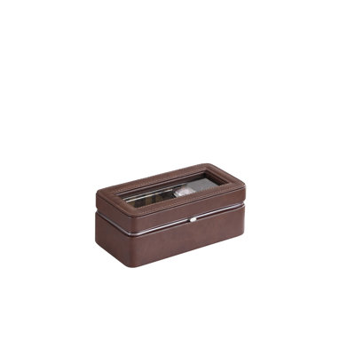 8 Long Tempered Glass And Leather 4Slot Watch Display Case 8 Long Tempered Glass And Leather 4Slot Watch Display Case