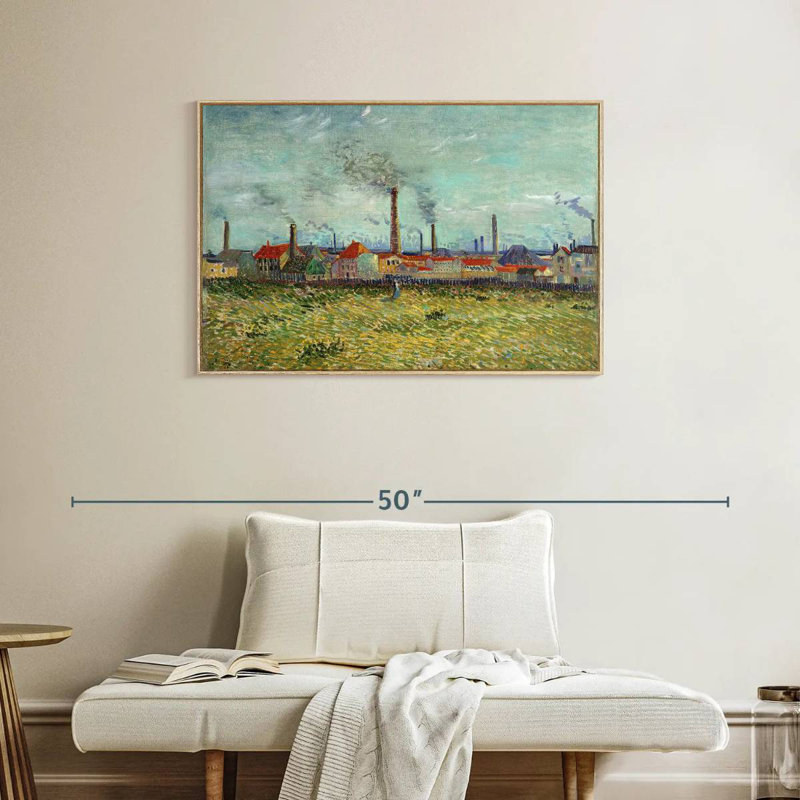 Usines à Clichy, Cadre flottant en bois naturel, 37 po x 25 po