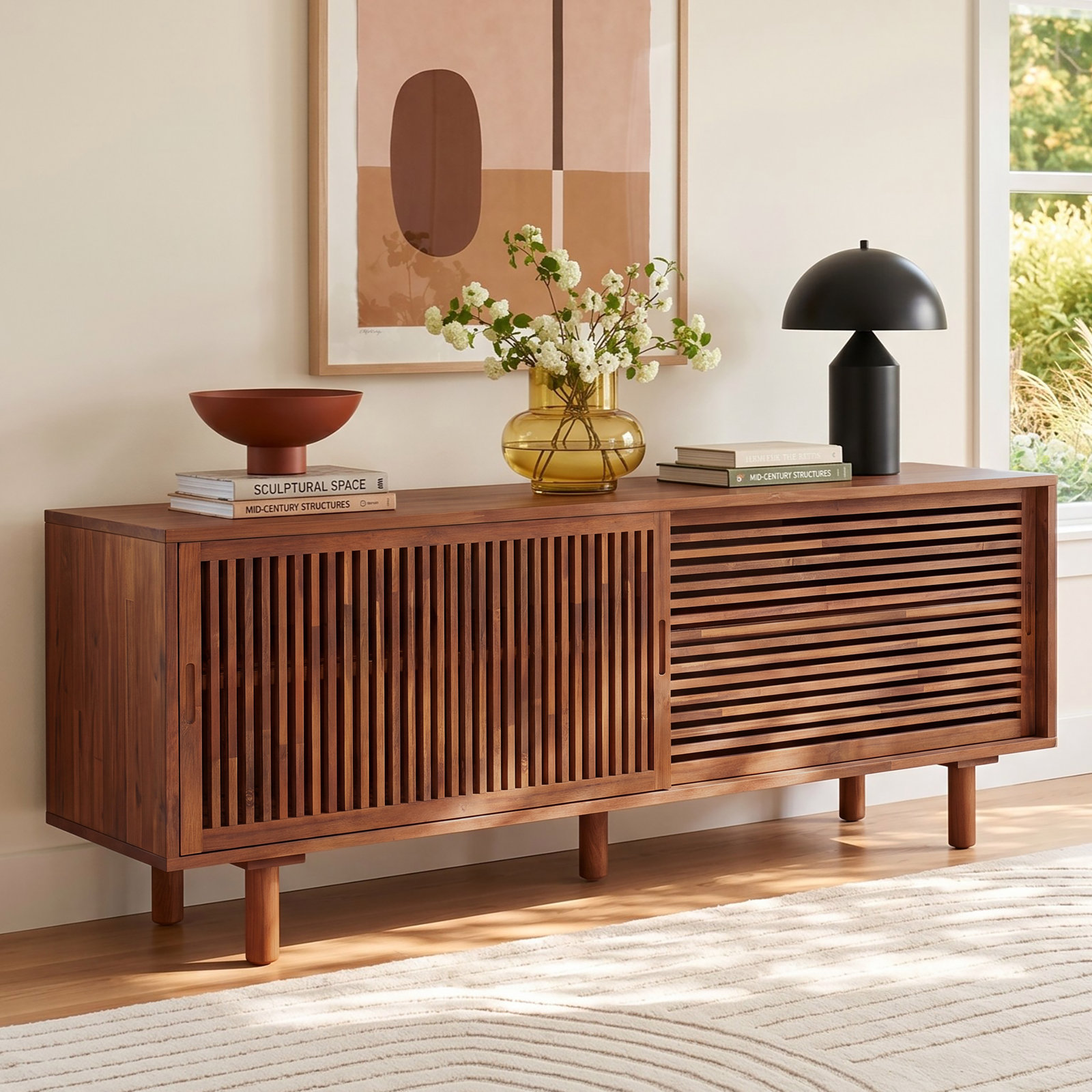 Jaime 59 " Acacia TV Stand, Brown