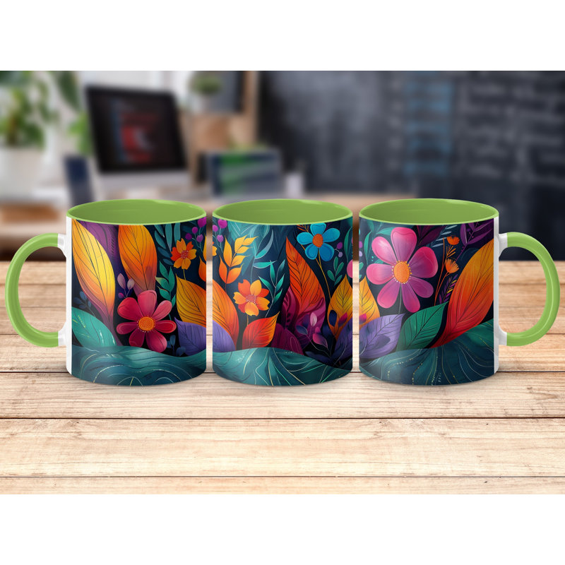 Ceramic Coffee Mug, Light Green