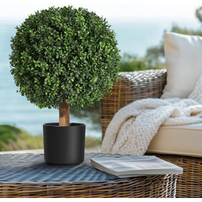 24 Inch Artificial Topiary Boxwood Ball Trees