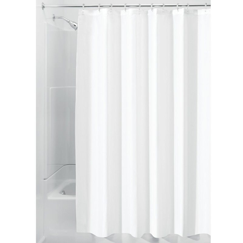 Rideau de douche en tissu uni iDesign - 72 po x 72 po, blanc