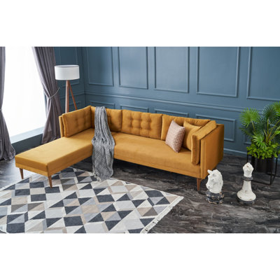 Upholstered L-Shaped Sectional Left Hand Facing