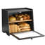 Double Layer Bread Box for Kitchen Counter Bamboo Storage Bread Container Black