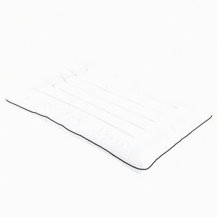 UltraSlim Sleep Pillow - Flat Bed Pillow for Stomach & Back Sleepers. Down Alternative, Cotton Shell, White Cervical Pillow for Neck Pain Relief.