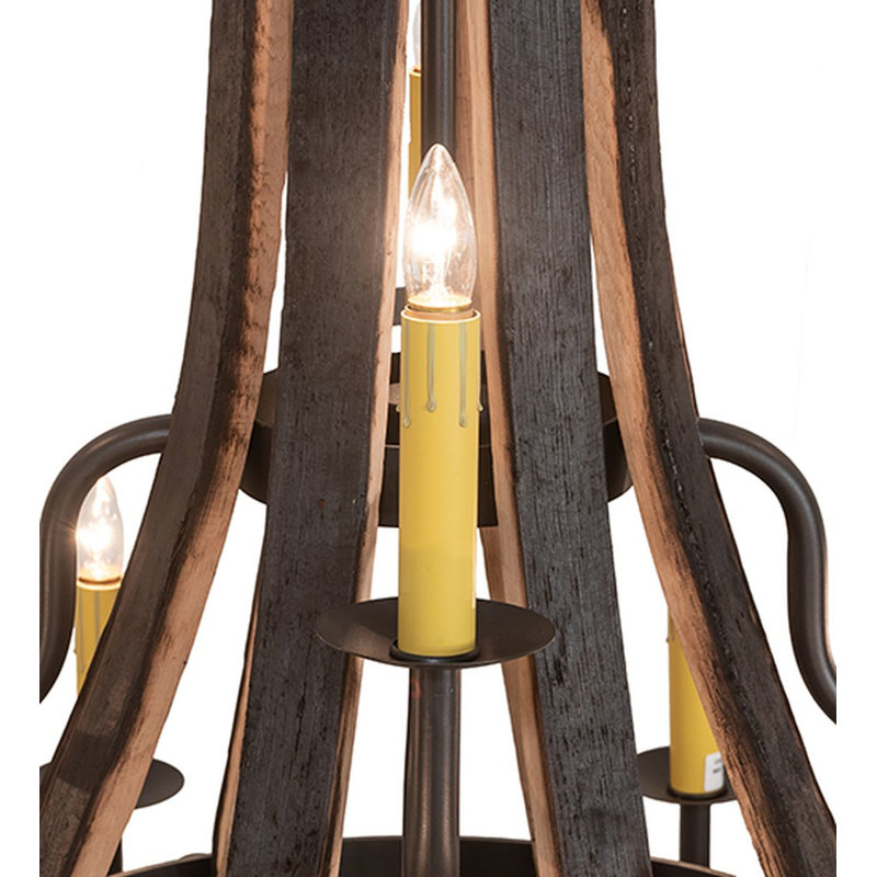Barrel Stave 12 - Light Chandelier
