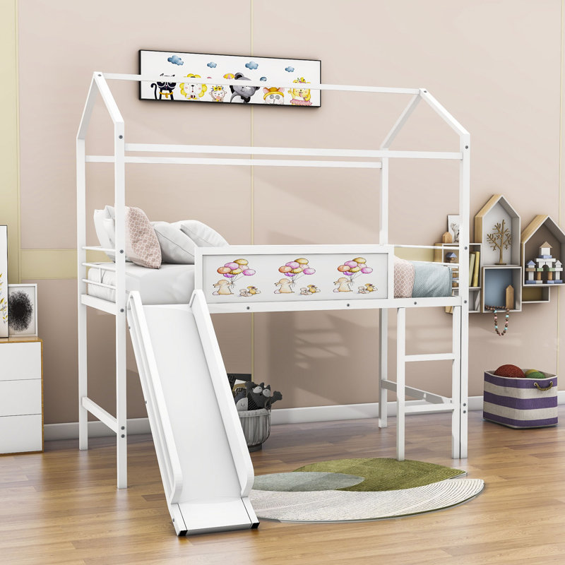 Hornell Kids Twin Loft Bed, White