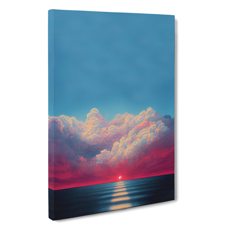 Tremendous Ocean Sunset - Wrapped Canvas, 60cm H x 40cm W x 3cm D