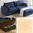 Ablo Modular Loveseat Sofa Couch With Reversible Storage Ottoman-915950761