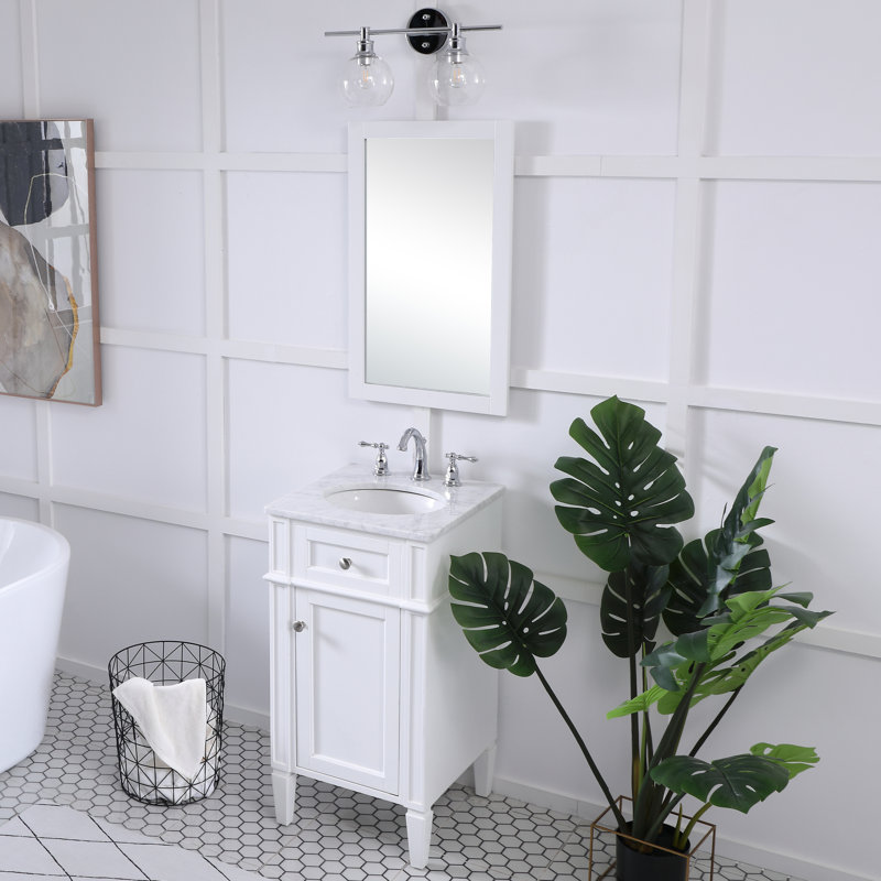 Ensemble de meuble-lavabo simple l 18 po x P 19 po x H 35 po Rivers, blanc