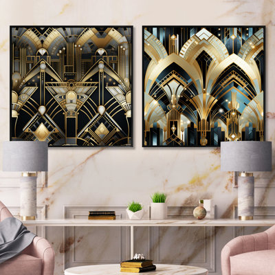 Conner - Abstract Shapes Square Collage Set Of 2