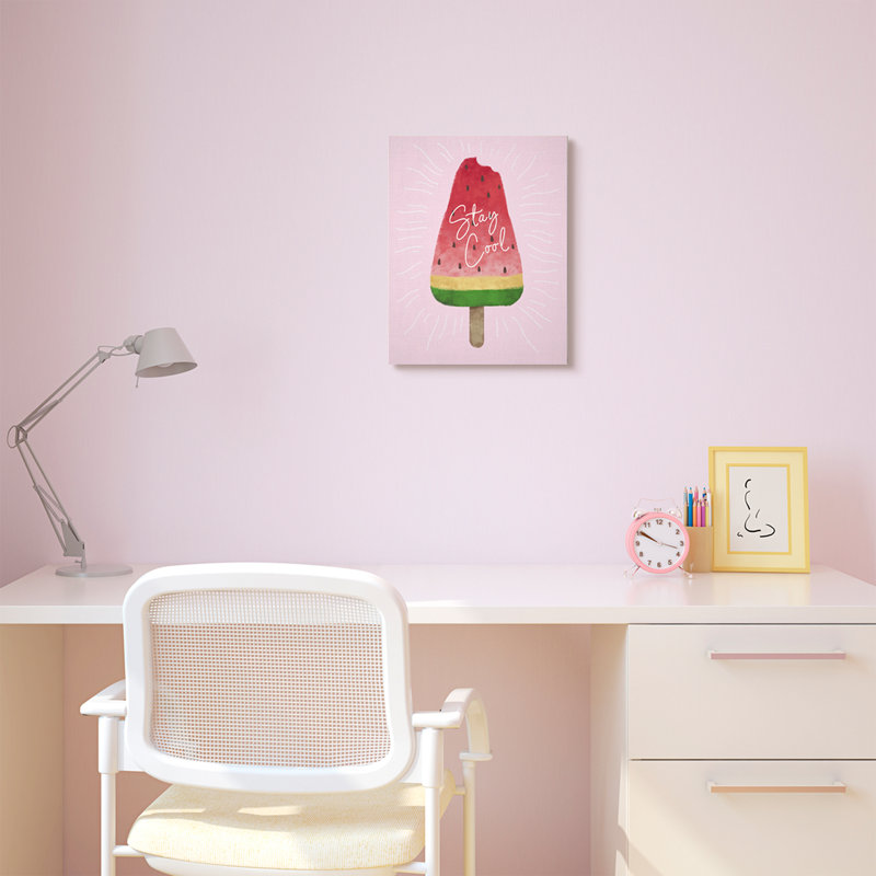 Davin Stay Cool Watermelon Ice Cream Art, Toile tendue, H 20 po x l 16 po
