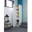Cassedy Single Door Wardrobe With Three Internal Shelves, White Color, Measurements 39 X 175 X 41 Cm