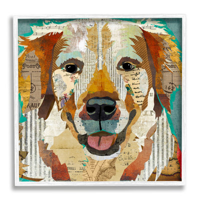 " Layered Dog Animal Ephemera Patchwork " by Traci Anderson