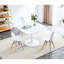 Table de salle à manger blanche avec plateau Mid-Century 4-6 personnes-875643478