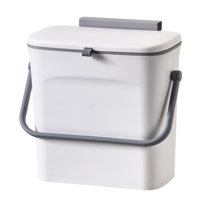 ColorLife 2.4 Gallons Plastic Manual Lift Trash Can