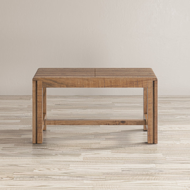 Banc en bois massif Wilmington, Naturel