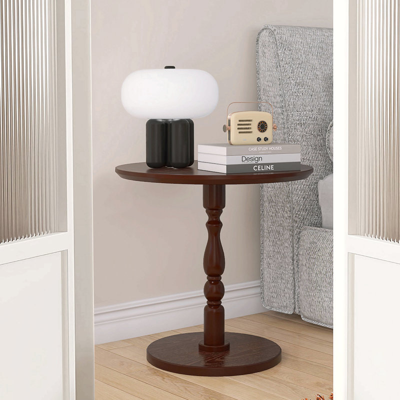 Table d'appoint ronde, Noyer brun